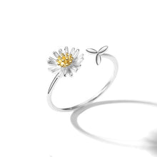 Cargar imagen en el visor de la galería, Punk 925 Sterling Silver Daisy Flower Rings For Girls Women, Jewelry Collection
